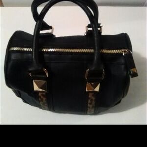 Black and Gold Women's Handbag